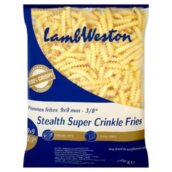 STEALTH SUPER CRINKLE FRIES 9X9 LAMB WESTON